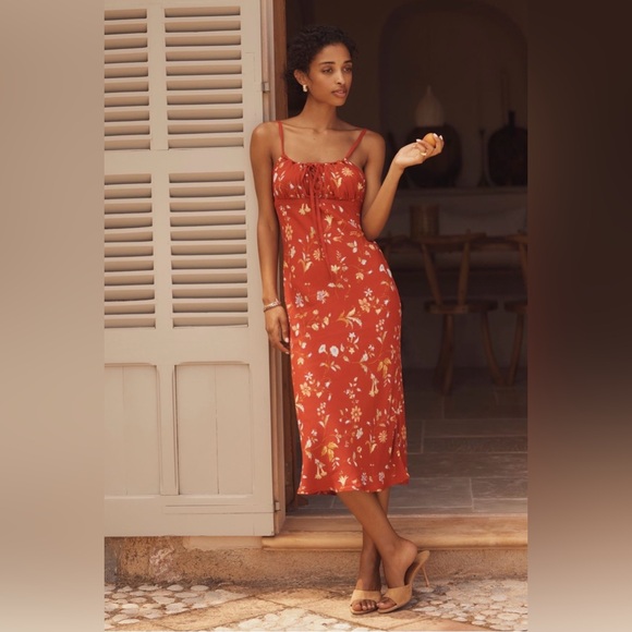 Reformation Camira Sleeveless Crepe Midi Dress - Picture 5 of 6